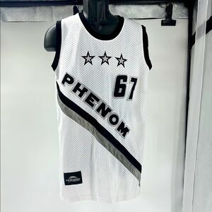 VTG Phenom Authentic Stitched #67 White/Black BASKETBALL JERSEY Medium Video
